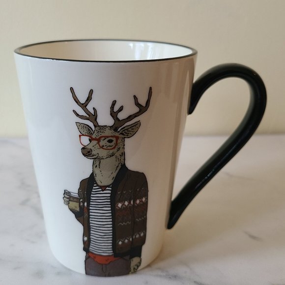 Hipster Animal Coffee Mugs 4pc Set - Stoneware by Signature Housewares - Picture 3 of 8